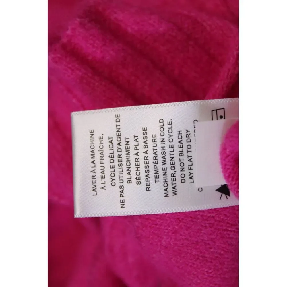 Renuar Womens Front Pockets Crew Neck Pullover Sweater Orchid Size XS